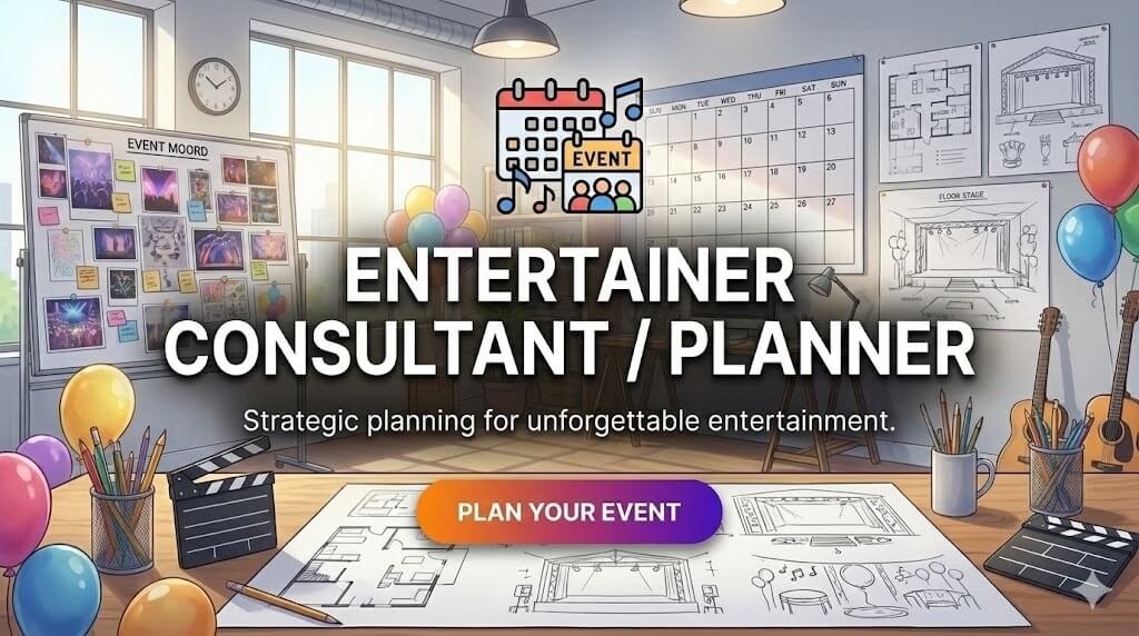 "Entertainment Planner and Consultant in Chennai, Kannan The Showman. Managing 150+ entertainment options for corporate events and weddings across South India. Providing expert artist management, event coordination, and direct vendor connections for clients."