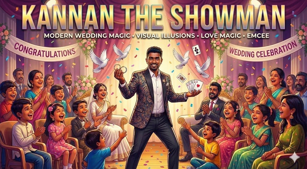 Best Magician for Wedding Reception in Chennai Kannan The Showman